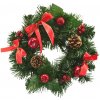 BerryHome Vianočný veniec – s červenou mašľou, 25 cm BerryHome Vianočný veniec – s červenou mašľou, 25 cm