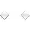jantario Strieborné náušnice napichovacie Štvorec 102236 jantario Strieborné náušnice napichovacie Štvorec 102236