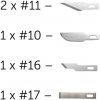 Shesto Modelcraft náhradní čepele 2xNO11 NO10 NO16 NO17 Shesto Modelcraft náhradní čepele 2xNO11 NO10 NO16 NO17