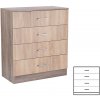 Komoda Miami 4 zásuvky 80x92 cm dub sonoma dub york Komoda Miami 4 zásuvky 80x92 cm dub sonoma dub york