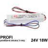 LED napájací zdroj 18W, 24V, IP67 - Vodeodolný MEAN-WELL LED napájací zdroj 18W, 24V, IP67 - Vodeodolný MEAN-WELL