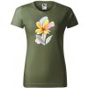 Handel Tričko - Kvetinová harmónia Farba: khaki, Veľkosť: L, Strih trička: dámsky Handel Tričko - Kvetinová harmónia Farba: khaki, Veľkosť: L, Strih trička: dámsky