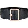 Lifestyle dámsky kožený elastický strečový opasok Blasia Čierny