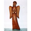 Drevený anjel so svätožiarou. 23 cm, soška Drevený anjel so svätožiarou. 23 cm, soška