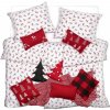 SCANquilt Obliečky JERSEY vianočné sobíky bežný 1x paplón 140x200 + 1x vankúš 70x90 cm SCANquilt Obliečky JERSEY vianočné sobíky bežný 1x paplón 140x200 + 1x vankúš 70x90 cm