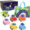 Doloowee Autíčka - Hračky pre Deti s Pohonom, 6 Kusov + Podložka - Darček Doloowee Autíčka - Hračky pre Deti s Pohonom, 6 Kusov + Podložka - Darček