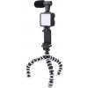 Fotověci Multifunkční Vlog Set Držák na Telefon, Mikrofon, Mini LED Světlo, Chobotnice Tripod, Smartphone Kit Live Stream Fotověci Multifunkční Vlog Set Držák na Telefon, Mikrofon, Mini LED Světlo, Chobotnice Tripod, Smartphone Kit Live Stream