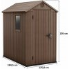 KETER DARWIN 4 x 6 záhradný domček, 125,8 x 184,5 x 205 cm, hnedý 17209417 KETER DARWIN 4 x 6 záhradný domček, 125,8 x 184,5 x 205 cm, hnedý 17209417