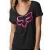 Dámské tričko FOX Boundary Ss Top - Black/Pink vel. XL Dámské tričko FOX Boundary Ss Top - Black/Pink vel. XL