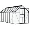Multidom Hliníkový skleník s podkladovým rámom, antracitový 8,17 m²