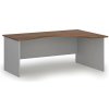 Ergonomický kancelársky písací stôl PRIMO GRAY, 180x120 cm, pravý, sivá/orech Ergonomický kancelársky písací stôl PRIMO GRAY, 180x120 cm, pravý, sivá/orech