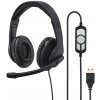 Hama HS-USB300 PC Office Headset, slúchadlá, USB, čierne 00139924 Hama HS-USB300 PC Office Headset, slúchadlá, USB, čierne 00139924