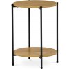Autronic CT-G1005 OAK Prístavný stolík, MDF, dekor divoký dub, kov, čierny lak Autronic CT-G1005 OAK Prístavný stolík, MDF, dekor divoký dub, kov, čierny lak