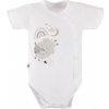 Eevi Body rozopínacie s krátkym rukávom MELLOW biele - 62 Eevi Body rozopínacie s krátkym rukávom MELLOW biele - 62
