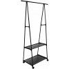 Verk 27256 Vešiak na oblečenie s dvoma policami na topánky čierny Verk 27256 Vešiak na oblečenie s dvoma policami na topánky čierny