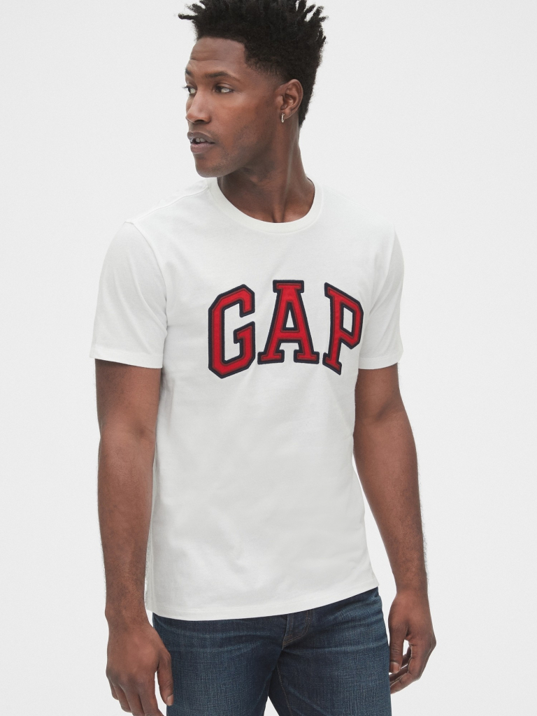 GAP tričko logo biele