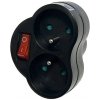 NONAME Konnoc DX-R2S rozbočka dvojzásuvka s vypínačem černá 434003,10 NONAME Konnoc DX-R2S rozbočka dvojzásuvka s vypínačem černá 434003,10