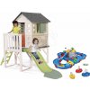 Set domček na pilieroch a vodná dráha s jaskyňou a loďkami House On Stilts Life Smoby rozšíriteľný s 1,5 m šmykľavkou s vodotryskom Set domček na pilieroch a vodná dráha s jaskyňou a loďkami House On Stilts Life Smoby rozšíriteľný s 1,5 m šmykľavkou s vodotryskom