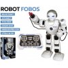 Teddies Robot RC FOBOS plast interaktivní chodící 40cm česky mluvící na baterie s USB v krabici 31x45x13cm