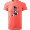 Ski kostra - Klasické pánske tričko vyššej gramáže - 2XL ( Korálová ) Ski kostra - Klasické pánske tričko vyššej gramáže - 2XL ( Korálová )