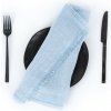 Tom Linen Prestieranie so strapcami Light Blue 30x40 cm