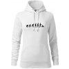 Evolúcia otecko - Mikina dámská Cape s kapucí - M ( Biela ) Evolúcia otecko - Mikina dámská Cape s kapucí - M ( Biela )