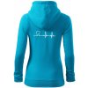 EKG zuby - Mikina dámska trendy zipper s kapucňou - S ( Svetlý tyrkys ) EKG zuby - Mikina dámska trendy zipper s kapucňou - S ( Svetlý tyrkys )
