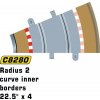 Scalextric R2 krajnica vnútorná 22,5 st 4 ks k 8234