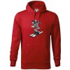 Ski kostra - Mikina pánska Cape s kapucňou - 3XL ( Červená ) Ski kostra - Mikina pánska Cape s kapucňou - 3XL ( Červená )