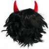 Parochňa čert čierna s rohmi a vlasmi Parochňa čert čierna s rohmi a vlasmi