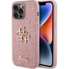 Guess PU FIXED Glitter 4G Metal Logo iPhone 15 Pro Max Růžové Guess PU FIXED Glitter 4G Metal Logo iPhone 15 Pro Max Růžové