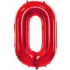 PartyDeco Balónik fóliový narodeninové číslo 0 červený 86 cm PartyDeco Balónik fóliový narodeninové číslo 0 červený 86 cm