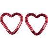 Karabina Munkees Heart Mini - 2 kusy red Karabina Munkees Heart Mini - 2 kusy red