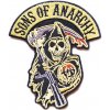 Moto nášivka Sons of Anarchy reaper 10cm x 8cm Moto nášivka Sons of Anarchy reaper 10cm x 8cm