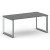 Kancelársky stôl PRIMO INSPIRE, 180x90 cm, sivostrieborná podnož, grafit Kancelársky stôl PRIMO INSPIRE, 180x90 cm, sivostrieborná podnož, grafit