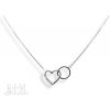 Retiazka z bieleho zlata so srdiečkom a krúžkom K445b Retiazka z bieleho zlata so srdiečkom a krúžkom K445b