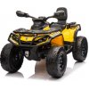 mamido Detská elektrická štvorkolka Can-Am Outlander ATV 4x200W žltá mamido Detská elektrická štvorkolka Can-Am Outlander ATV 4x200W žltá
