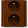 ABB Dvojitá zásuvka pod omietku - hnedá 5512-2249 H3 ABB Dvojitá zásuvka pod omietku - hnedá 5512-2249 H3