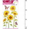 Anděl Samolepiaca dekorácia 10031 slnečnica s motýly a glitry 50 x 32 cm