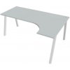 Hobis Pracovný stôl UNI A, ergo, ľavý, 180x75,5x120 cm, sivá/biela Hobis Pracovný stôl UNI A, ergo, ľavý, 180x75,5x120 cm, sivá/biela
