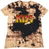 Kiss tričko Classic Logo hnedé čierne