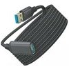 WG - Prodlužovací kabel USB-A (male) to USB-A (female) / 3m / nylon braided / black WG - Prodlužovací kabel USB-A (male) to USB-A (female) / 3m / nylon braided / black