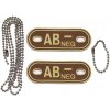 MFH Dog-Tags psie štítky AB NEG 3D PVC