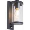 Rabalux 7892 Silistra nástenné exteriérové svietidlo 1xE27 IP44 antracitová, senzor Rabalux 7892 Silistra nástenné exteriérové svietidlo 1xE27 IP44 antracitová, senzor
