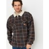Quiksilver Sherpa Jacket (chocolate brown sherpa plaid) XL, hnedá Quiksilver Sherpa Jacket (chocolate brown sherpa plaid) XL, hnedá