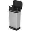 CURVER Odpadkový kôš DECO BIN DUO 23L+23L | strieborná CURVER Odpadkový kôš DECO BIN DUO 23L+23L | strieborná