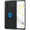 Gumený kryt METAL RING na Huawei Nova 10 - Čierna a modrá Gumený kryt METAL RING na Huawei Nova 10 - Čierna a modrá