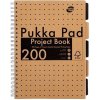 Špirálový zošit, A4, linajkový, 100 listov, PUKKA PAD Kraft project book Špirálový zošit, A4, linajkový, 100 listov, PUKKA PAD Kraft project book