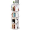 Otočný regál, 4 police, biela, ERION TYP 1 + darček Otočný regál, 4 police, biela, ERION TYP 1 + darček