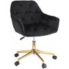 Stolička Largo na kolieskach čierna, zlatá základňa 41311 CM-323919 Stolička Largo na kolieskach čierna, zlatá základňa 41311 CM-323919